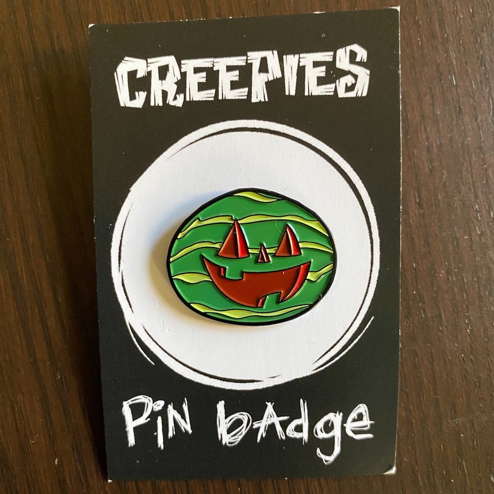 Summer Pumpkin Soft Enamel Pin Badge - Halloween - Watermelon